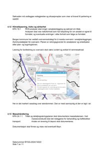 Et kart som viser eiendomsgrenser, vassdrag og infrastruktur i Bergen kommune.