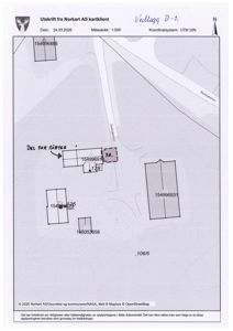 Situasjonsplan som viser eiendomsnummer, bygninger og vegnavn (Stubberveien) for et område.