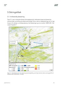 Oversiktskart som viser terrengprofil, terrenghelling og avrenning i et område.