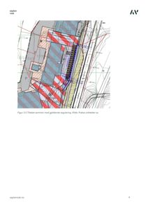 Situasjonsplan som viser bygningens plassering i forhold til reguleringer, veier og tomtegrenser.