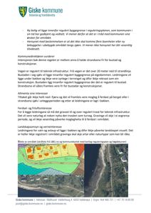 Bildet viser en kombinert visning av et kart (reguleringsplan med fargekodet arealbruk) og et flyfoto (satellittbilde) av samme område, med teksten 'Bilete av området (skråfoto frå 1881.no og kommunekartet med kartlag reguleringsplan og høgdekurver)'.