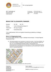 Et situasjonskart (tomtekart) som viser eiendomsnummer 23 med usikre grenser (oranje) og sikre grenser (grønn) mot naboer.