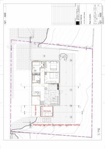 Situasjonsplan som viser tomtens grenser, bygningsplassering, terrengforhold og planlagt arealbruk.