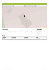 Et kart over et område med en markør som indikerer en spesifikk lokasjon. Kartet viser arealressursdata (bebyggelse, skog, etc.) og er en del av en rapport.