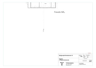 Fasadetegning for SØ-fasaden av boligselskapet Stordalsveien 18.