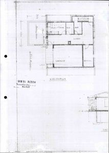 Etasjeplan (kellerplan) som viser romfordeling, dører og veggkonstruksjoner.