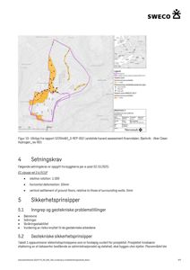 Et kartutsnitt (Figur 10) som viser et landskapshazard-område med overlappende soner og en legend.