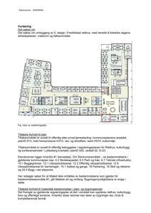 Etasjeplan (mebleringsplan) for 5. etasje i Fredrikstad rådhus som viser romfordeling og møblering.
