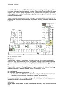 Etasjeplan (5. etasje) som viser romfordeling, vegger og etablering av nye møbleringsplaner.