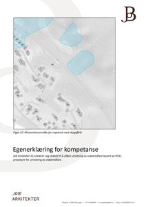 Kart som viser et snøskredområde med skogeffekt, inkludert topografi og bygninger.