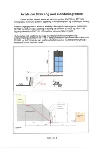 Tegning som viser detaljert oppriss av et forstøtningsmur med mål og konstruksjonsdetaljer.