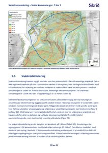 Kart som viser snøskredfarevurdering for Sirdal kommune, inkludert løsningsområder og snøskredutsatte områder.