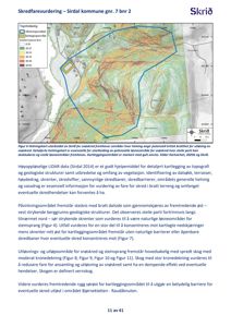Helningsskart (topografisk kart) som viser terrengform, helning og potensielle skredområder i Sirdal kommune.