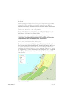 Kart over eiendom med landbruksareal, skog og terrengforhold (konturlinjer).
