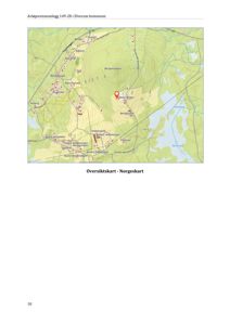 Oversiktskart (Norgeskart) som viser beliggenheten til Avløpsrenseanlegget i Elverum kommune.