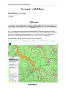 Et kart over eiendommen med en NGU-løsmassekart som viser geologiske forhold og etableringsområder.