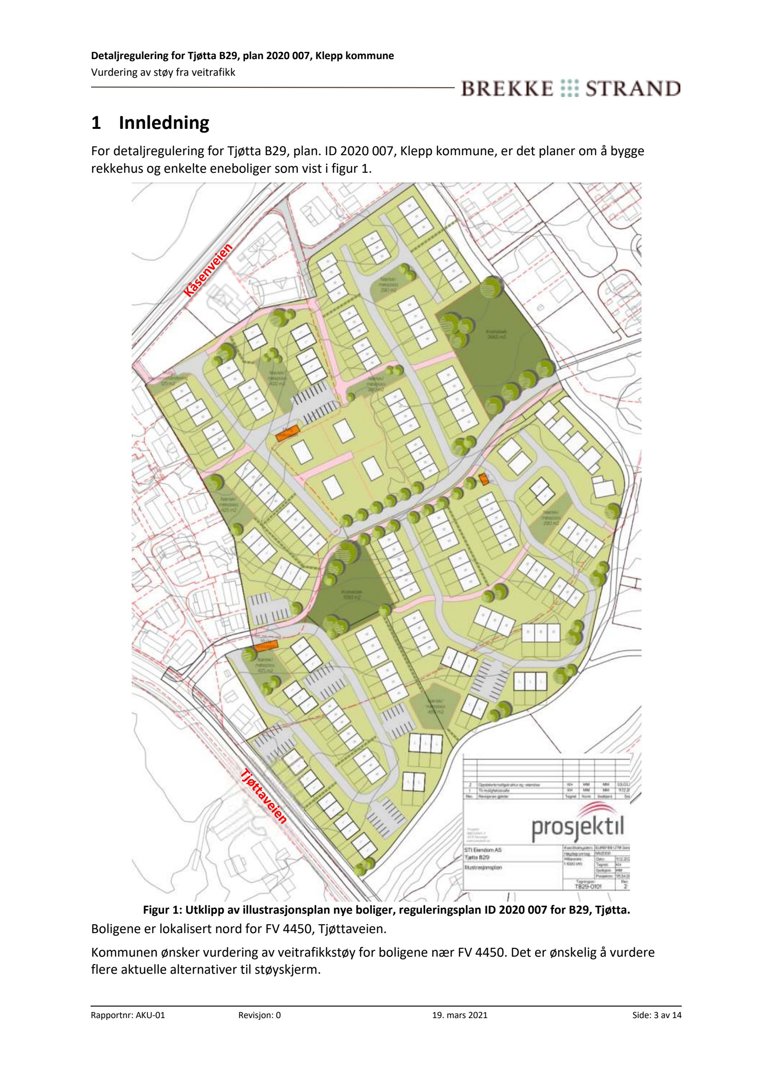 Illustrasjonsplan (rendering) som viser planlagt bebyggelse i et boligområde.