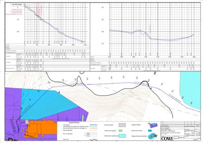 Situasjonsplan som viser terrengform, høyder, bebyggelse og arealbruk.