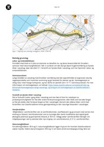 Kart eller situasjonsplan som viser et planlagt anlegg i et vassdrag, inkludert topografi og vannløp.