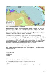 Et utsnitt fra et kommunekart med plankart som viser eiendomsgrunnnummer, vassdrag og sjøområder.