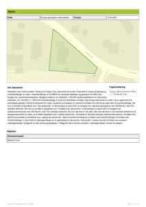Et kart som viser et definert område (polygon) med en oversikt over nabolagsgater. Kartet er en del av en rapport om radonmålinger.