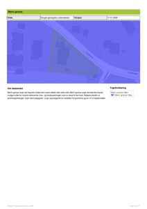 Kart over marin grense (høyeste nivå havet har nådd etter siste istid) for et område med bygninger og veier.