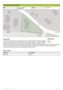 Situasjonsplan som viser et utvalgt område (grønt) i forhold til nabolag og veier (Kyrkjvegen).