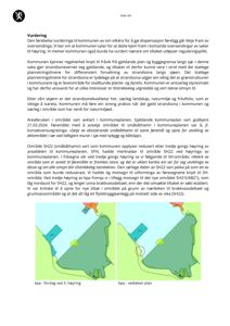 Fotografi av to kartutsnitt som viser et område med vann (sjø) og land, med markeringer for 'kpa - forslag ved 3. høring' og 'kpa - vedteken plan'.