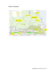 Landskapsplan som viser tomtens terrengforhold, vegetasjon og plassering av bygninger.