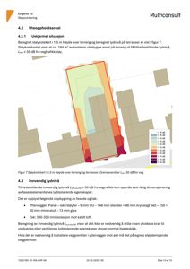 Støykote kart som viser lydnivåer over et område, med fargekoding for ulike desibel-verdier.