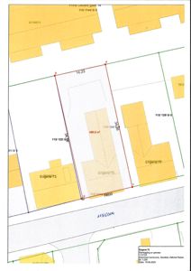 Situasjonsplan som viser eiendomsnummer, grenser og naboeiendommer for Engene 75.