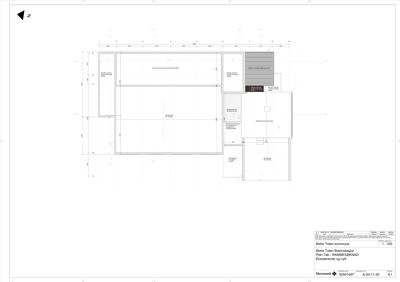 Etasjeplan (ramme) for Østre Tølen Brannstasjon som viser romfordeling og eksisterende bygningsdel.