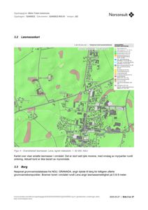 Et oversiktskart (løsmassekart) som viser geologiske forhold, løsmasser og myrområder i et område rundt byggetomten.