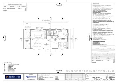 Etasjeplan for 'Apert' (Plan 01) og 'Sporladet' (Plan 02) i bygning F, med angitte mål og romfordeling.