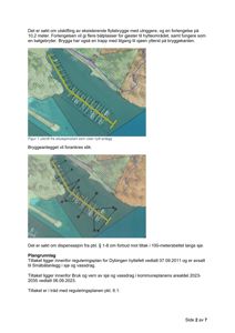 Situasjonskart som viser plassering av en flytebrygge og bryggeanlegg i forhold til kystlinjen og vannet.