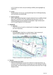 Utklipp fra et arealplan kart som viser tomtedeling og høyder.