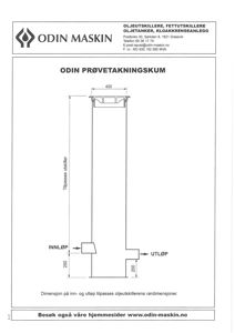 Tegning som viser dimensjoner og oppbygging av et prøvetakningskum for oljeutskiller.