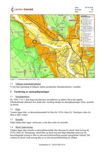 Et kart over et område (Flisa, Bråten) som viser topografi, skredsoner og naturpåkjenninger basert på NGU-data.