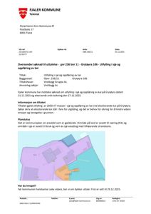 Situasjonsplan som viser arealbruksinndeling (N1, ABNS) og plassering av eksisterende kai (106) og planlagt utvidelse (105) ved Grytøyra.