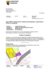 Situasjonsplan som viser eiendommen (149/464) i forhold til nabolaget, veier og reguleringsplaner.