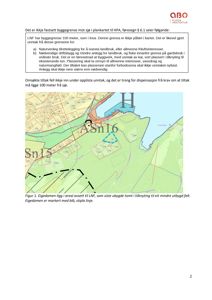 Situasjonsplan som viser eiendomsgrunn, naboeiendommer, arealer avsatt til LNF (Landbruksnæringsfond), og byggegrenser i forhold til sjø.