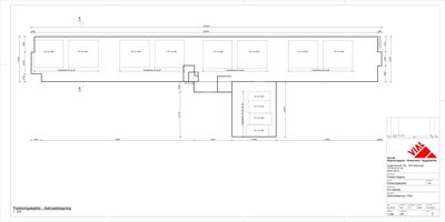 Etasjeplan for parkeringskjeller som viser romfordeling og dimensjoner.