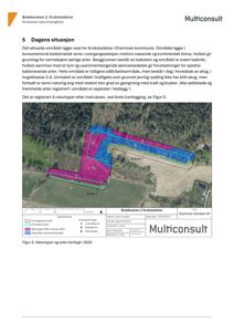 Et kart over et område (Brekkeveien 2) som viser naturtyper og arter, inkludert en legende og skala.