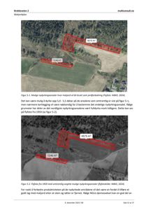 Bildet viser to flyfotografier (fra 2024 og 1959) av et jordbruksområde med overlagte røde polygoner som markerer mulige nydyrkningsarealer.