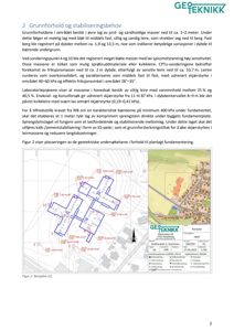 Boreplan som viser plassering av borepunkter og grunnforhold.