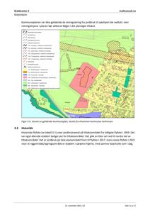 Et kartutsnitt (situasjonsplan) som viser arealbruksinndeling i et område, hentet fra Drammen kommunes karttyns.