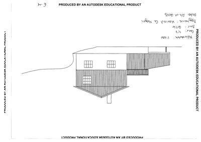Fasadetegning (opprikk) av en bygning med skriftlig informasjon om målestokk, gnr/bnr, byggherre og dato.
