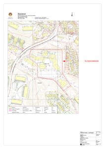 Situasjonsplan (Basiskart) som viser tomtens beliggenhet, eksisterende bygninger, vegnett og topografi.