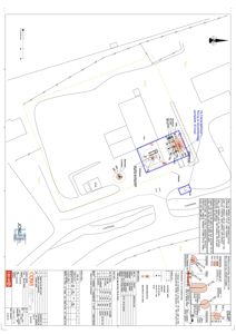 Situasjonsplan som viser tomtens grenser, nabolag, veier og plassering av bygninger.