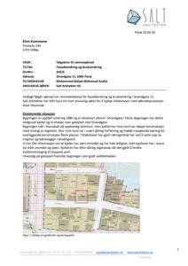 Bildet viser en utklipp fra en reguleringsplan (Figur 1) som viser tomtegrenser og bygningers plassering i forhold til gater.